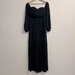 NWT Bebe Black Sweetheart Maxi Dress, Size XS